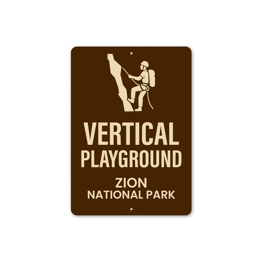 Vertical Playground Rappelling Sign