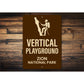 Vertical Playground Rappelling Sign