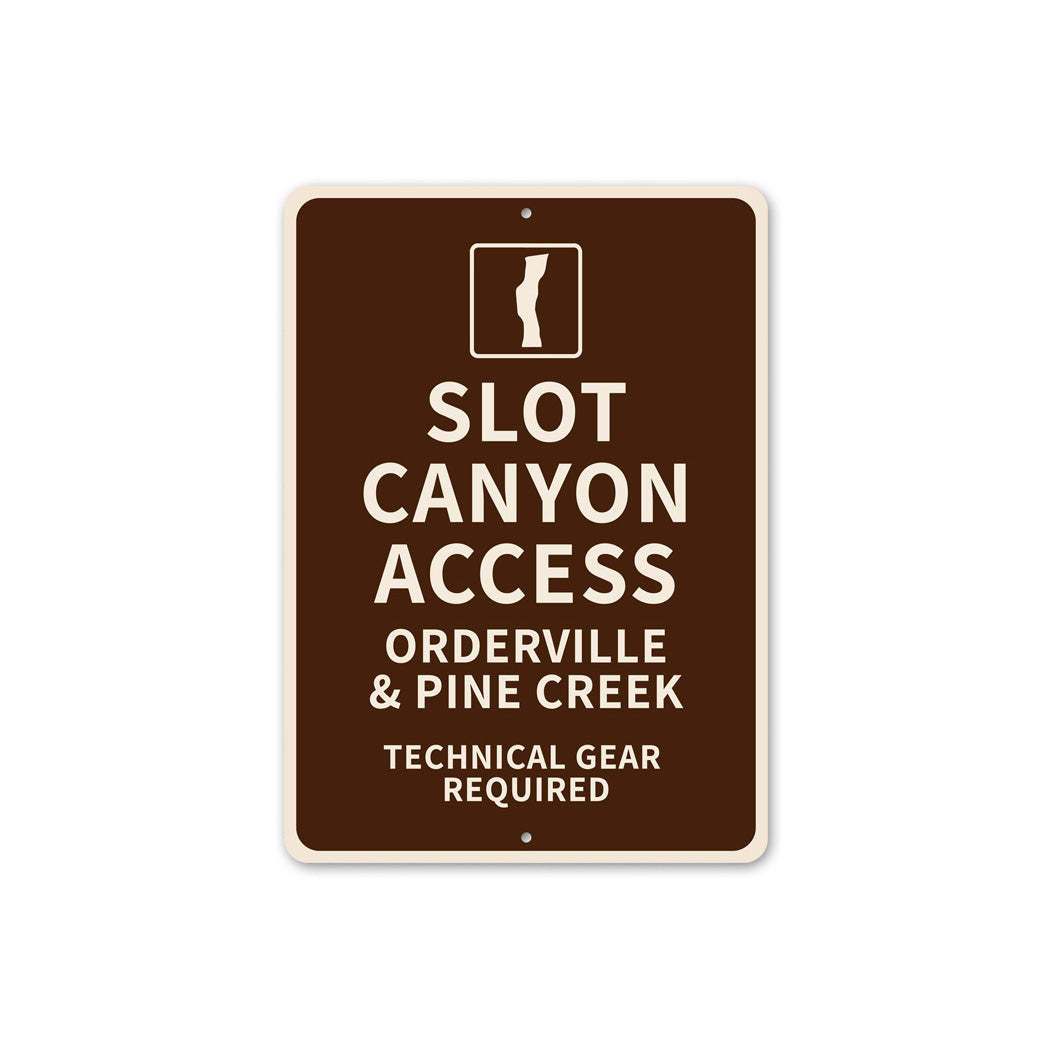 Slot Canyon Access Orderville And Pine Creek Technical Gear Required Sign