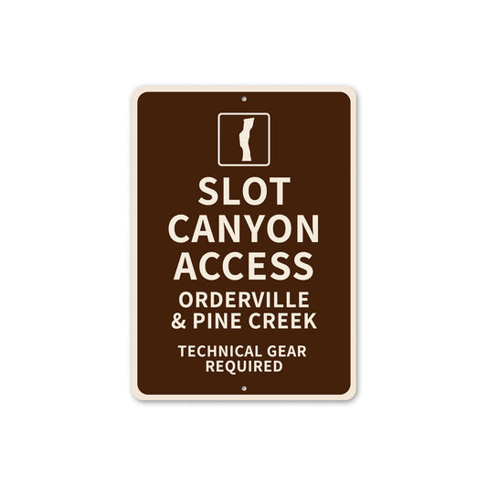 Slot Canyon Access Orderville And Pine Creek Technical Gear Required Sign