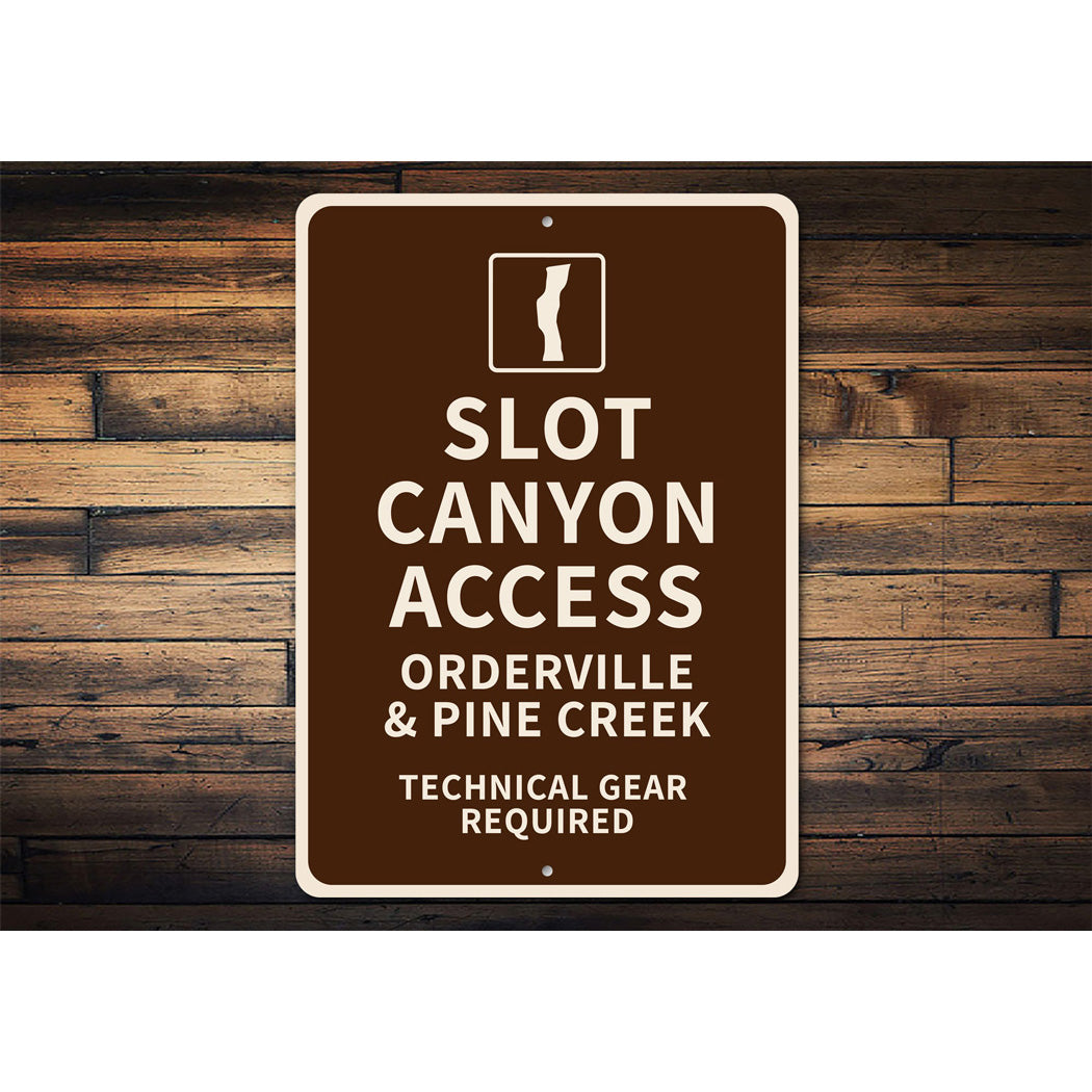 Slot Canyon Access Orderville And Pine Creek Technical Gear Required Sign