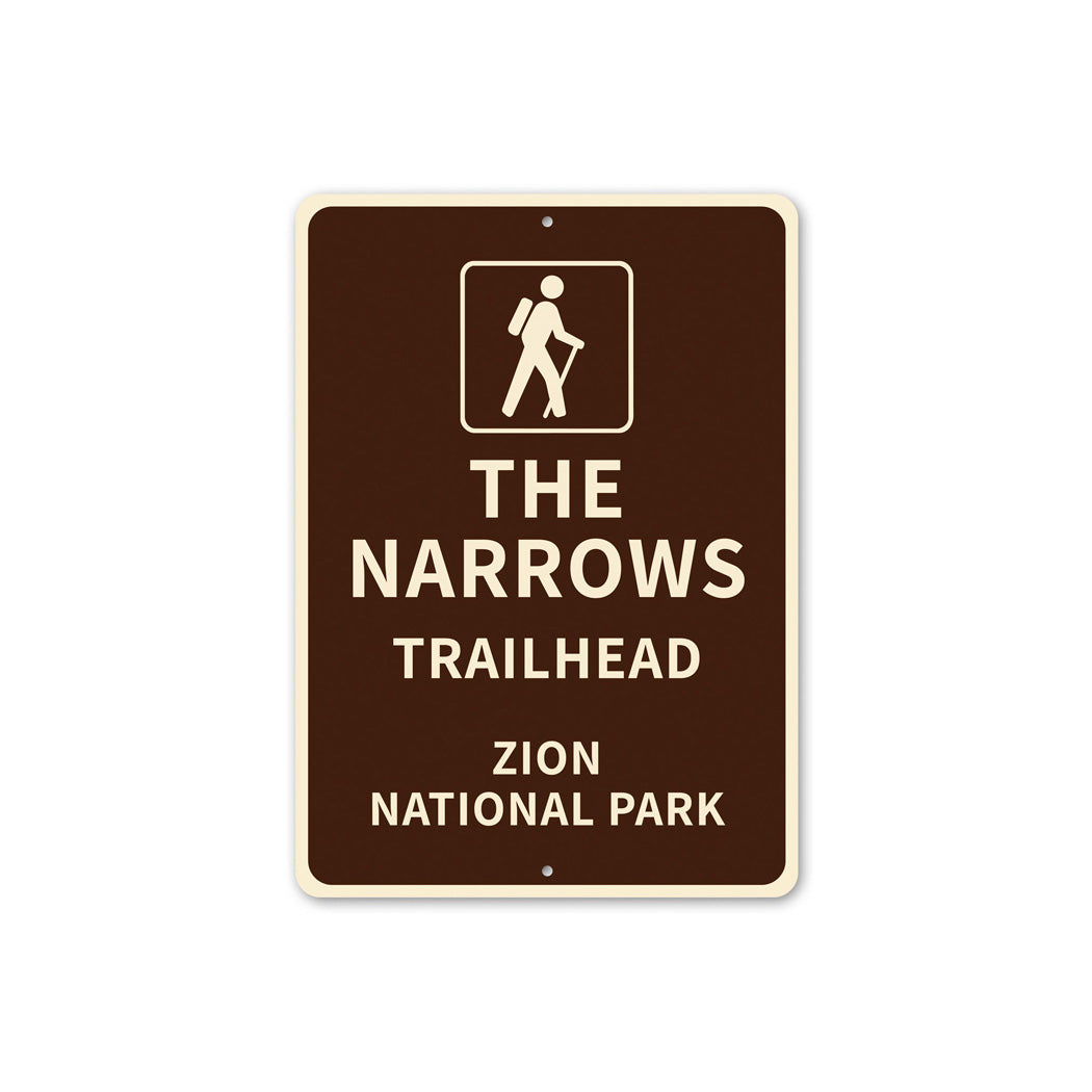 The Narrows Trailhead Zion National Park Sign