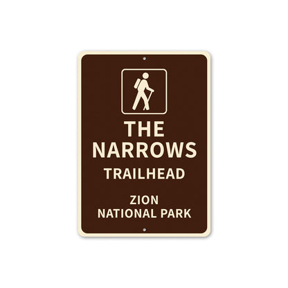 The Narrows Trailhead Zion National Park Sign