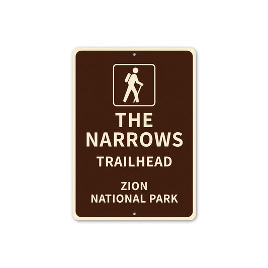 The Narrows Trailhead Zion National Park Sign