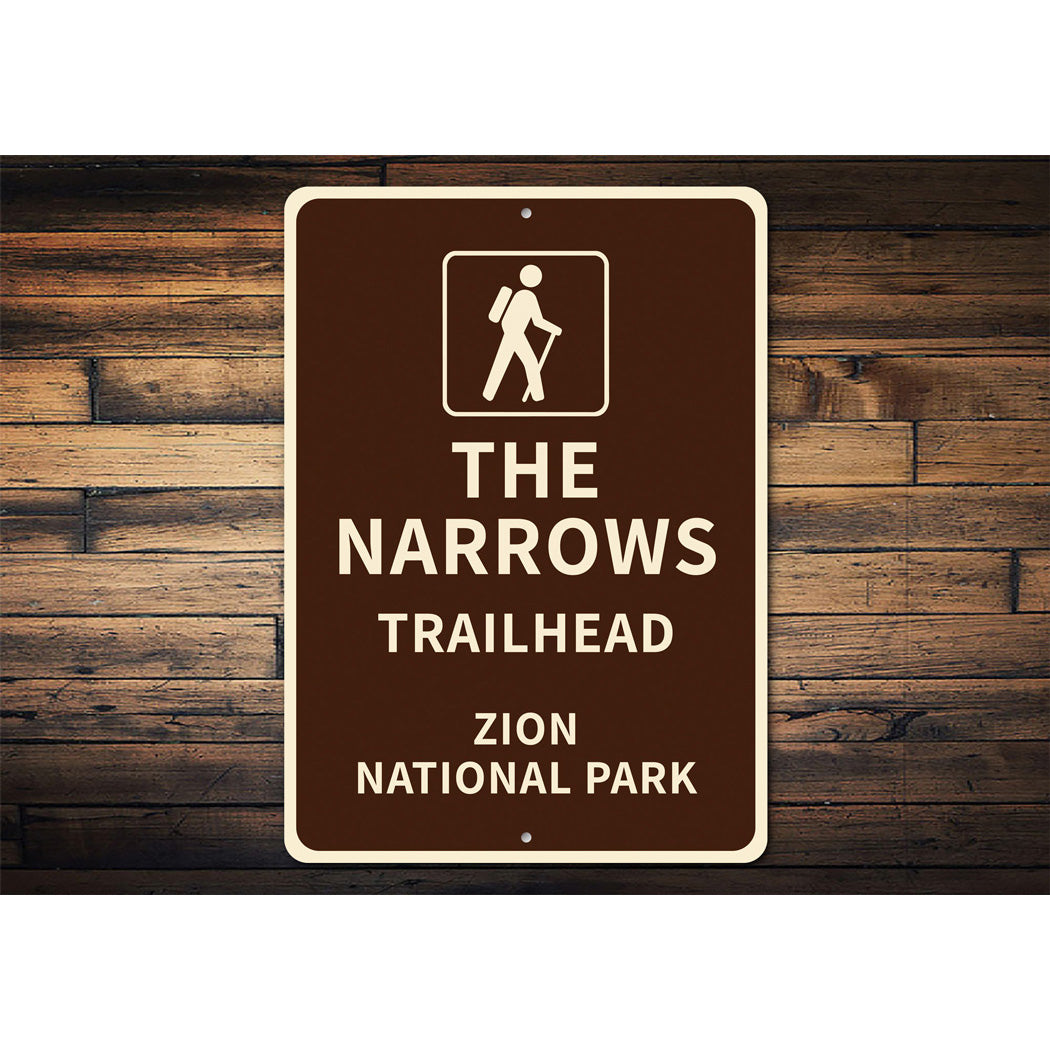 The Narrows Trailhead Zion National Park Sign