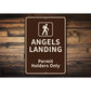 Angels Landing Zion Park Permit Holders Only Sign