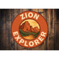 Zion Explorer Round Sign
