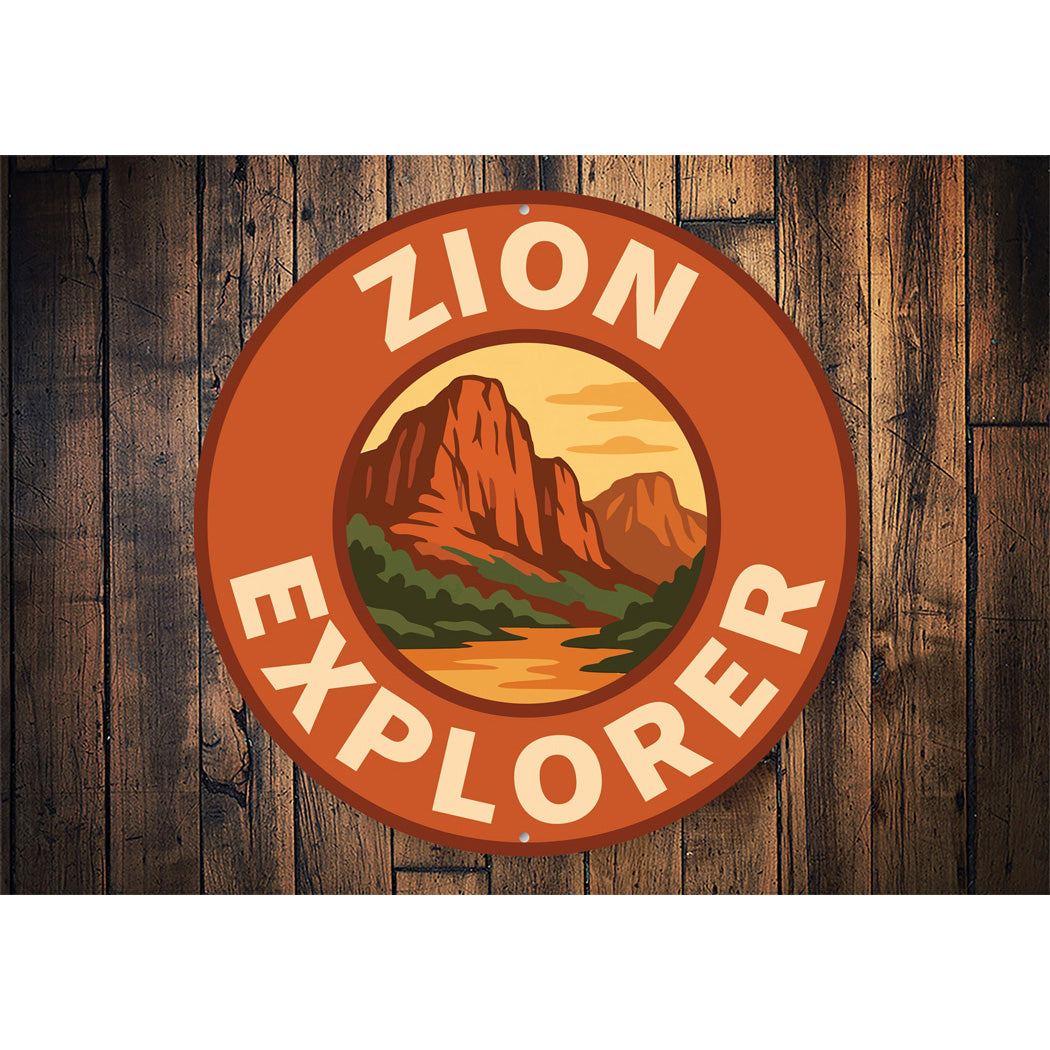 Zion Explorer Round Sign