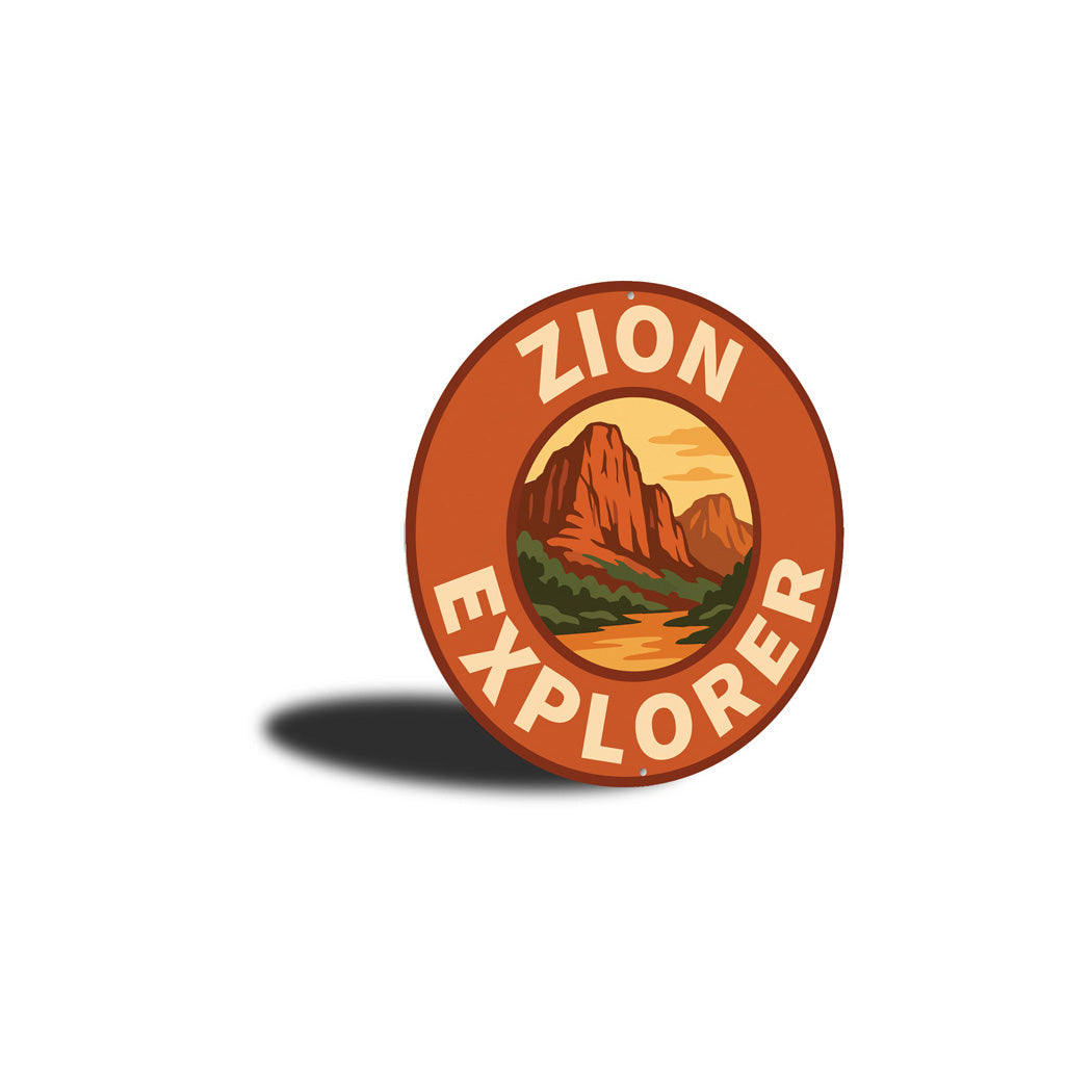 Zion Explorer Round Sign