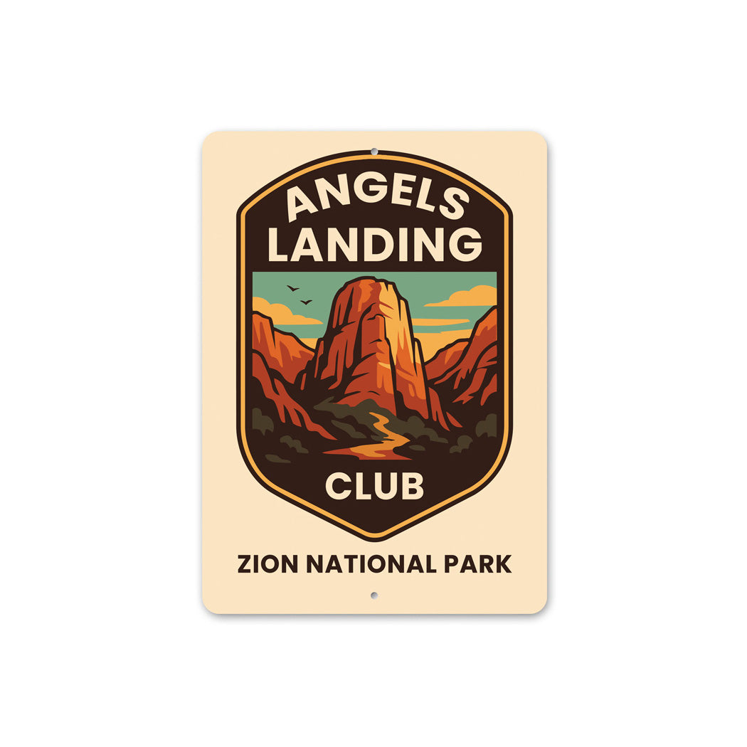 Angels Landing Club Zion National Park Sign