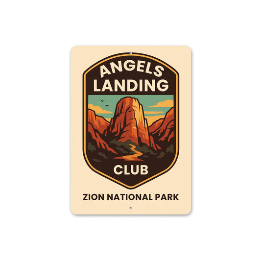 Angels Landing Club Zion National Park Sign