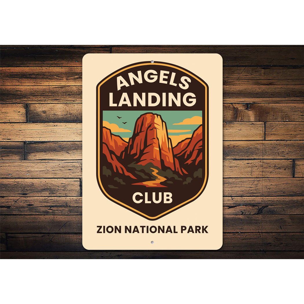 Angels Landing Club Zion National Park Sign