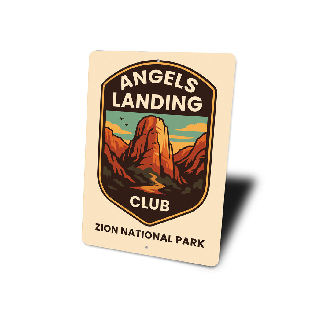 Angels Landing Club Zion National Park Sign