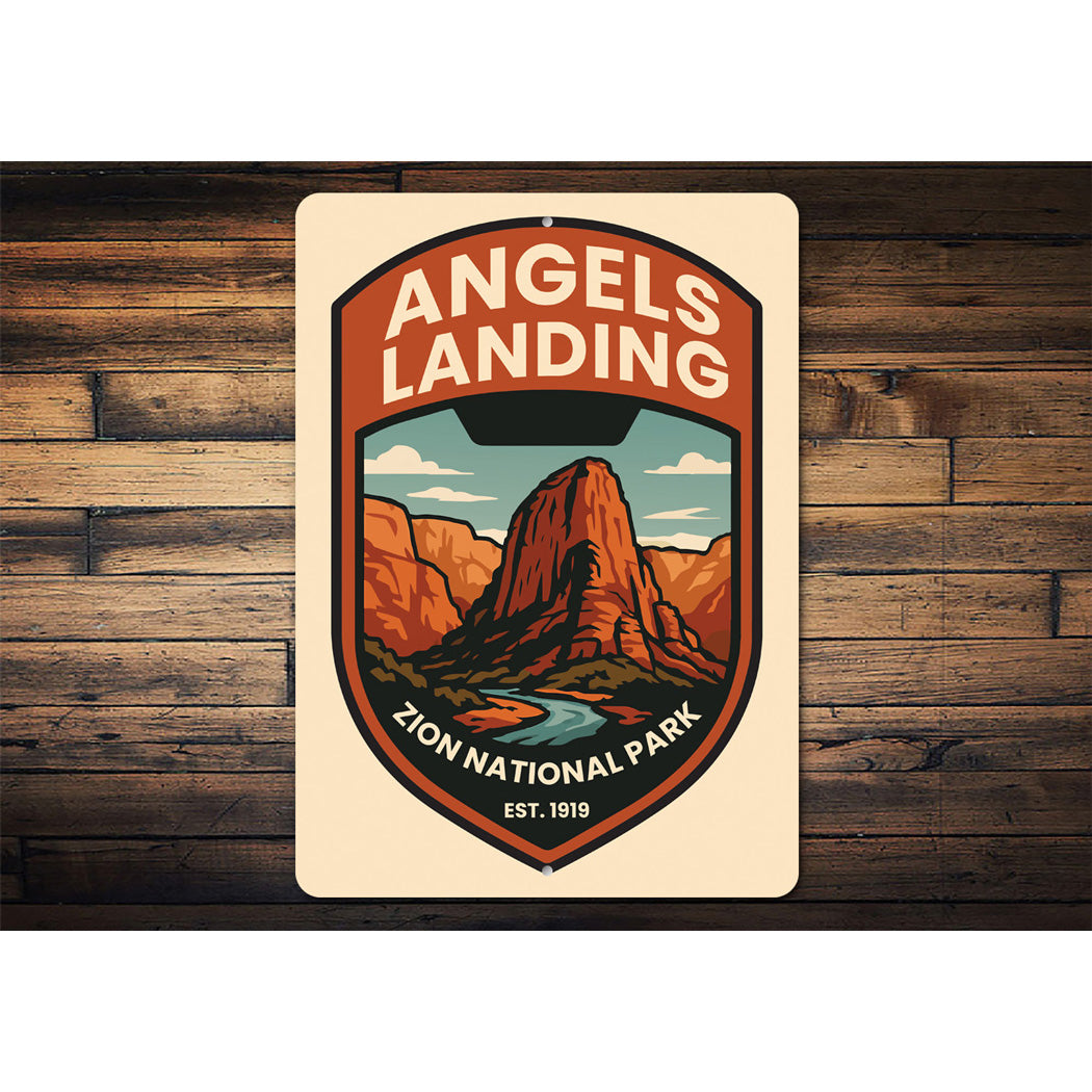 Angels Landing Club Zion National Park Est 1919 Sign