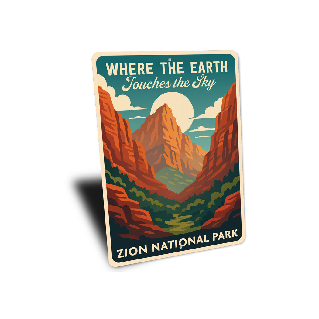 Where The Earth Touches The Sky Zion National Park Sign