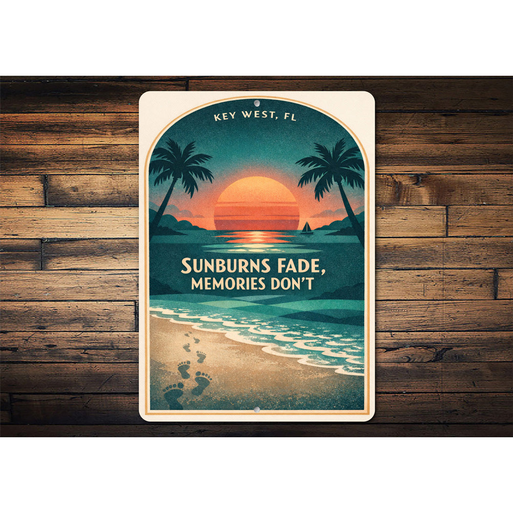 Key West Florida Sunburns Fade Memories Do Not Sign