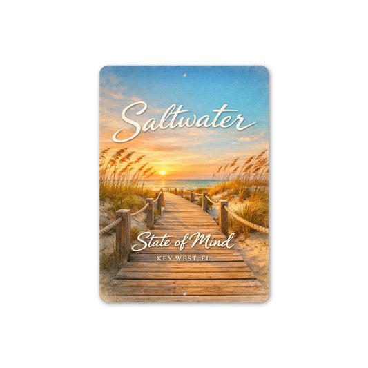 Saltwater State Of Mind Key West Florida Sign