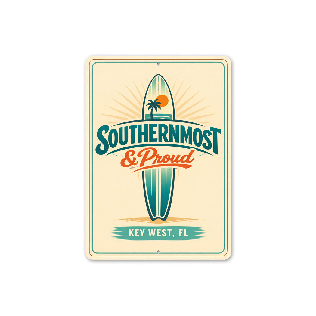 Southermost And Proud Key West Florida Surfboard Sign