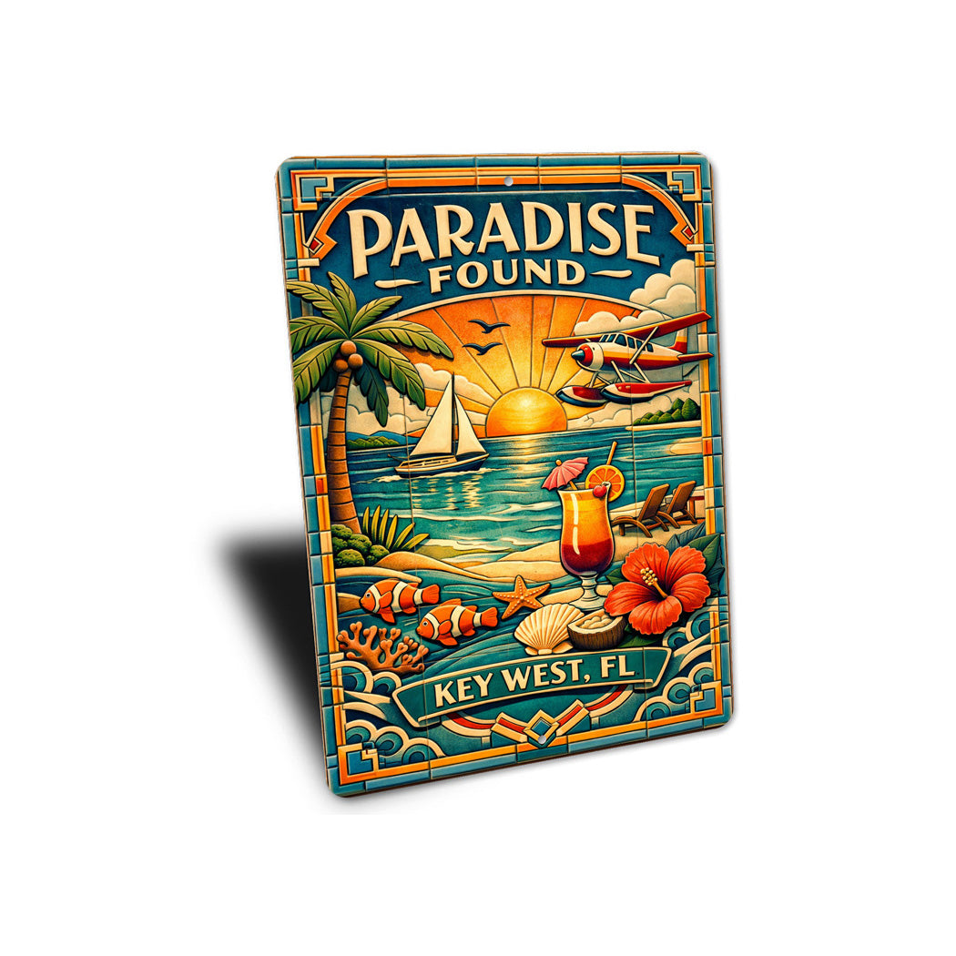 Paradise Found Key West Florida Sign