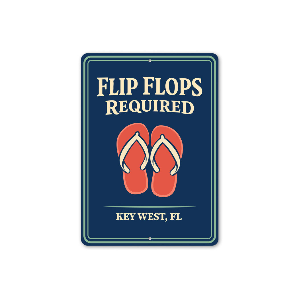 Flip Flops Required Key West Florida Sign