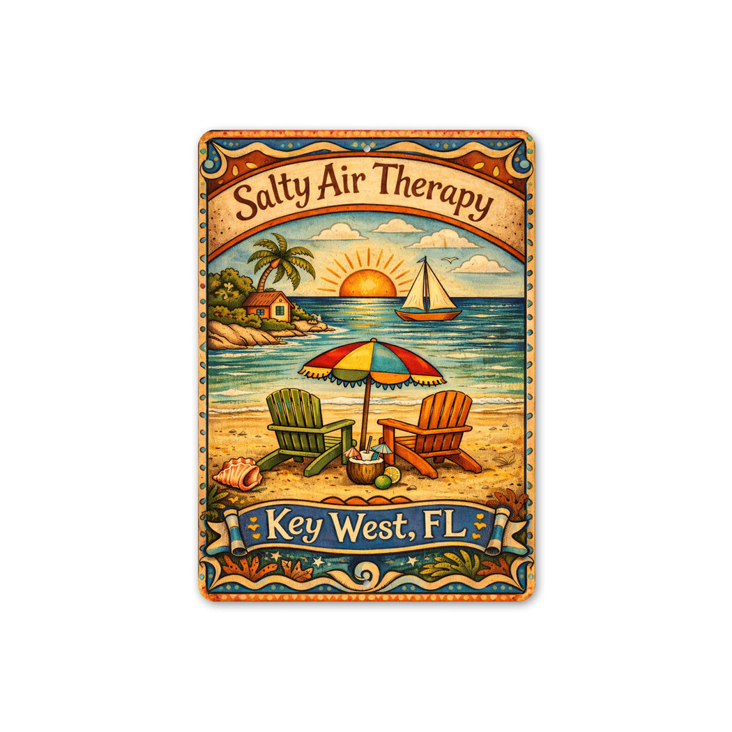Salty Air Therapy Key West Florida Sign