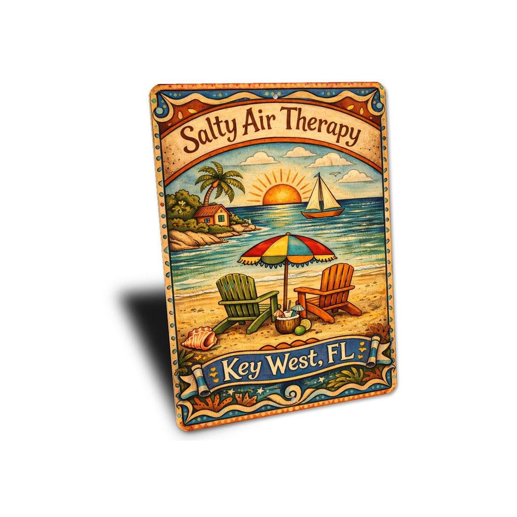 Salty Air Therapy Key West Florida Sign