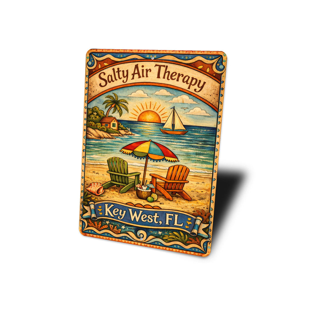 Salty Air Therapy Key West Florida Sign