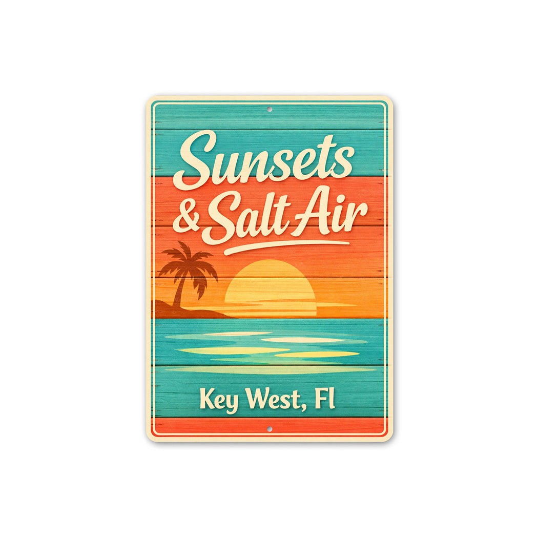 Sunsets And Salty Air Key West Florida Sign