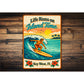 Life Runs On Island Time Surfing Key West Sign