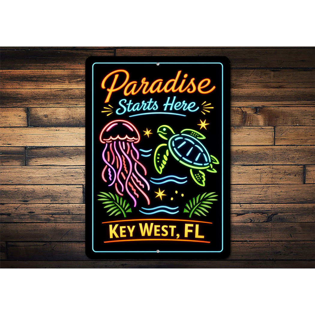 Paradise Starts Here Key West Florida Sign