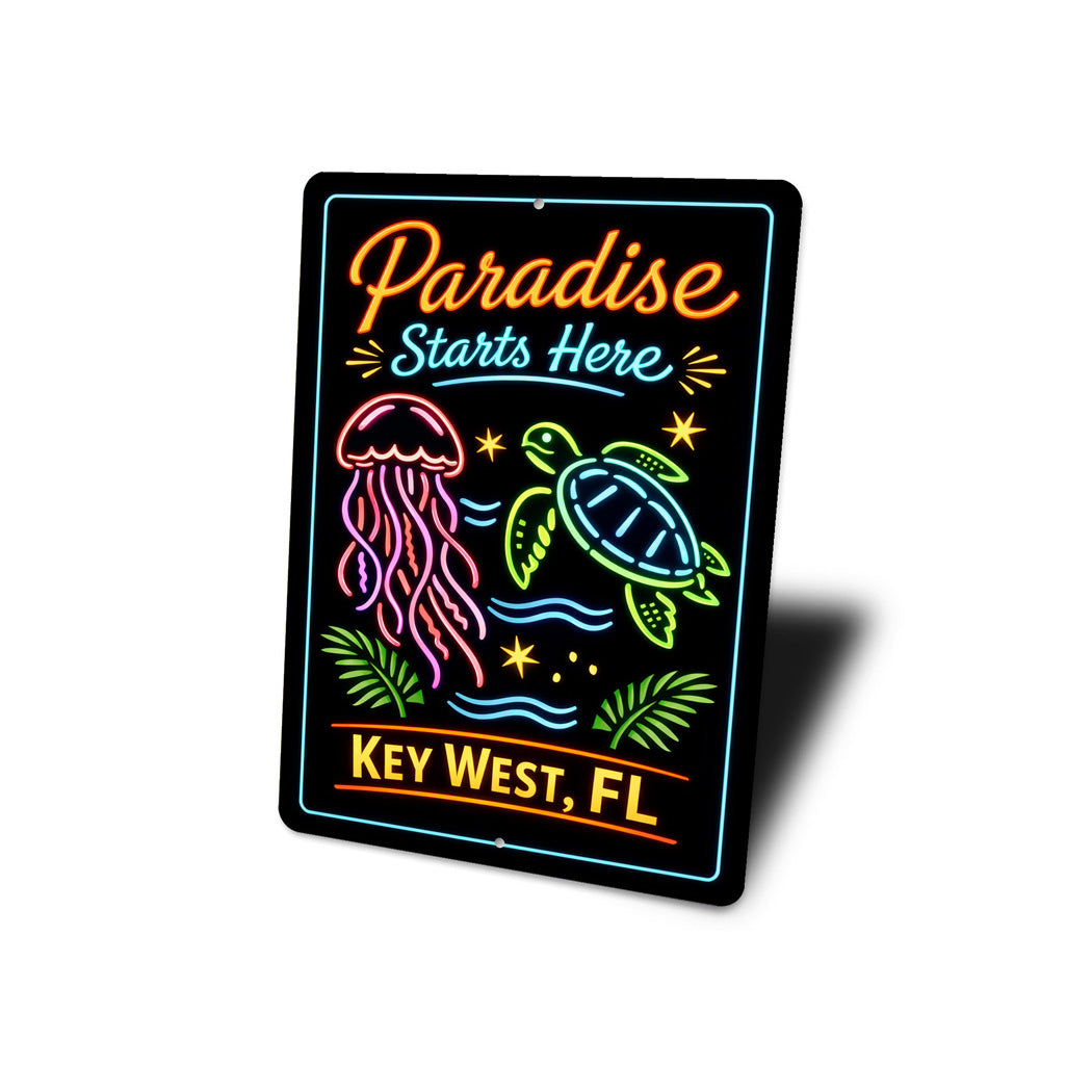 Paradise Starts Here Key West Florida Sign