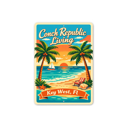Conch Republic Living Key West Florida Sign