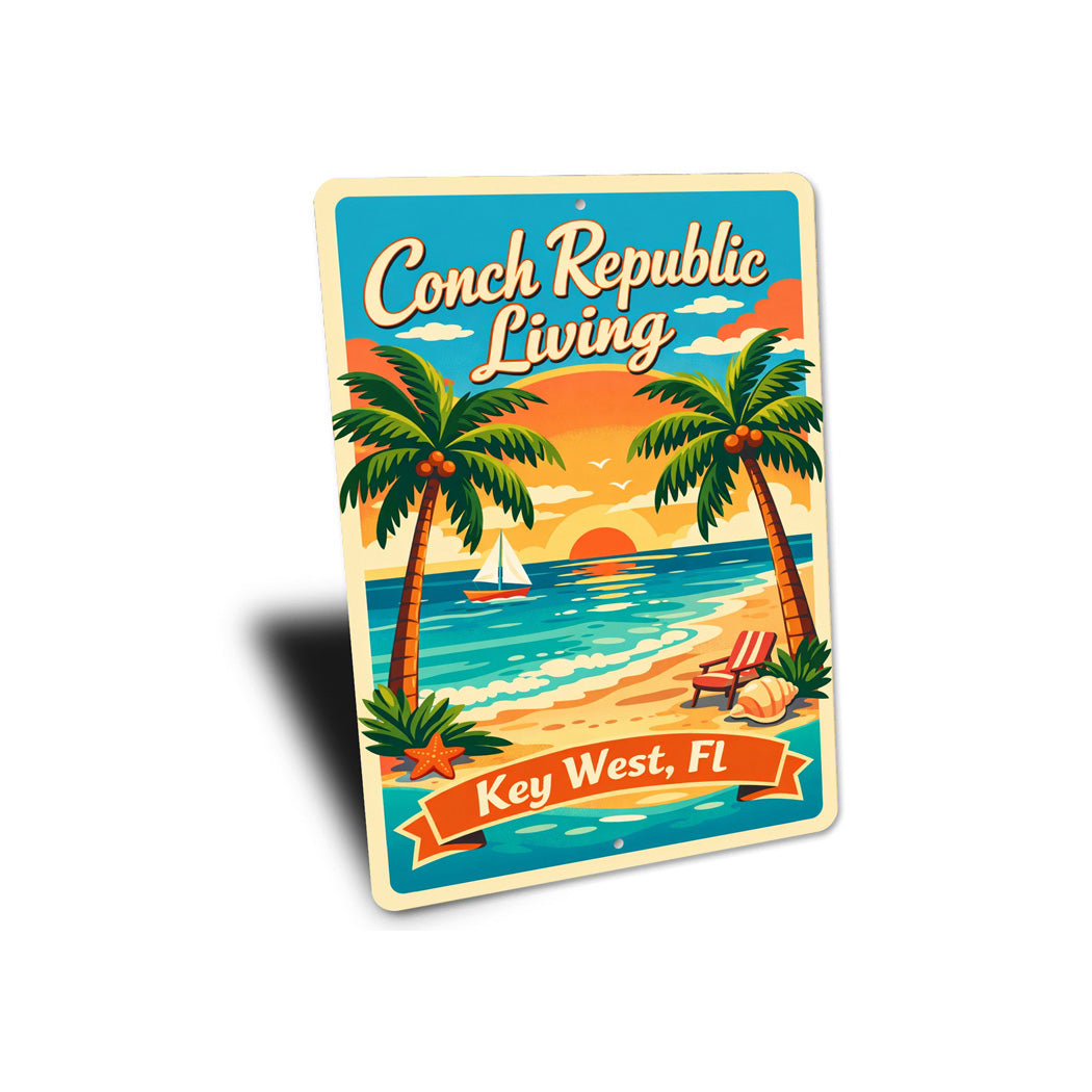 Conch Republic Living Key West Florida Sign