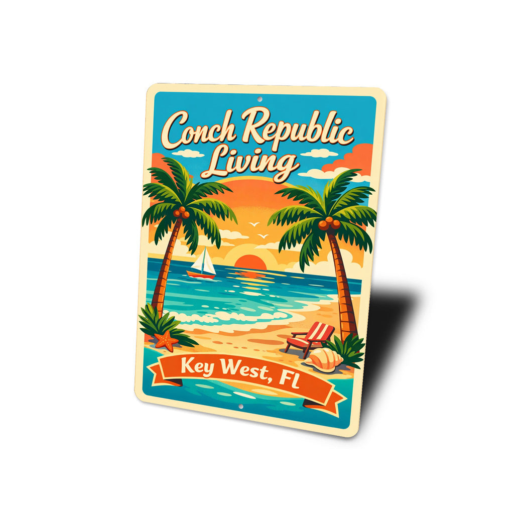 Conch Republic Living Key West Florida Sign