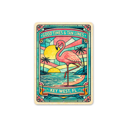 Good Times And Tan Lines Key West Flamingo Sign