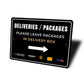 Deliveries Packages Please Leave In Delivery Box Arrow Sign