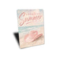 Long Live Summer Pink Cowbot Hat Sign