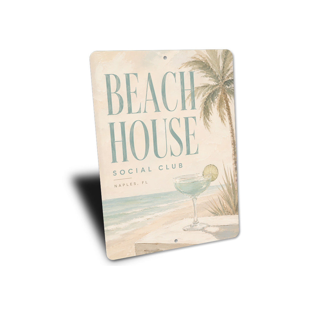 Beach House Social Club Cocktail Sign