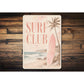 Surf Club Surfboard Sign