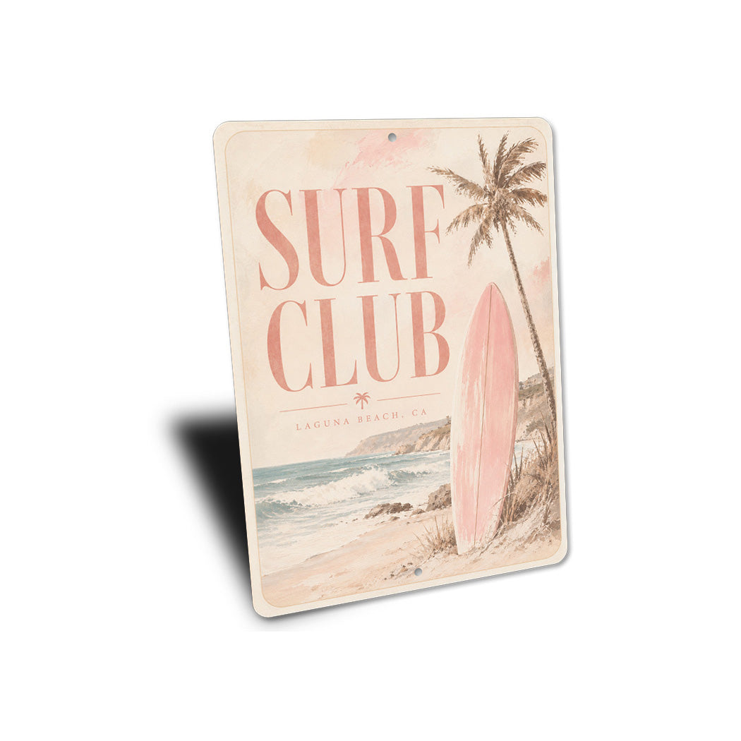 Surf Club Surfboard Sign