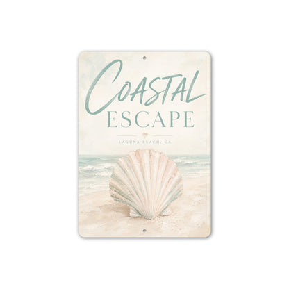 Coastal Escape Clam Sign