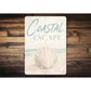 Coastal Escape Clam Sign