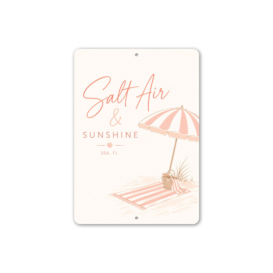 Salt Air & Sunshine Umbrella Sign