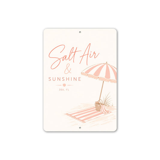 Salt Air & Sunshine Umbrella Sign