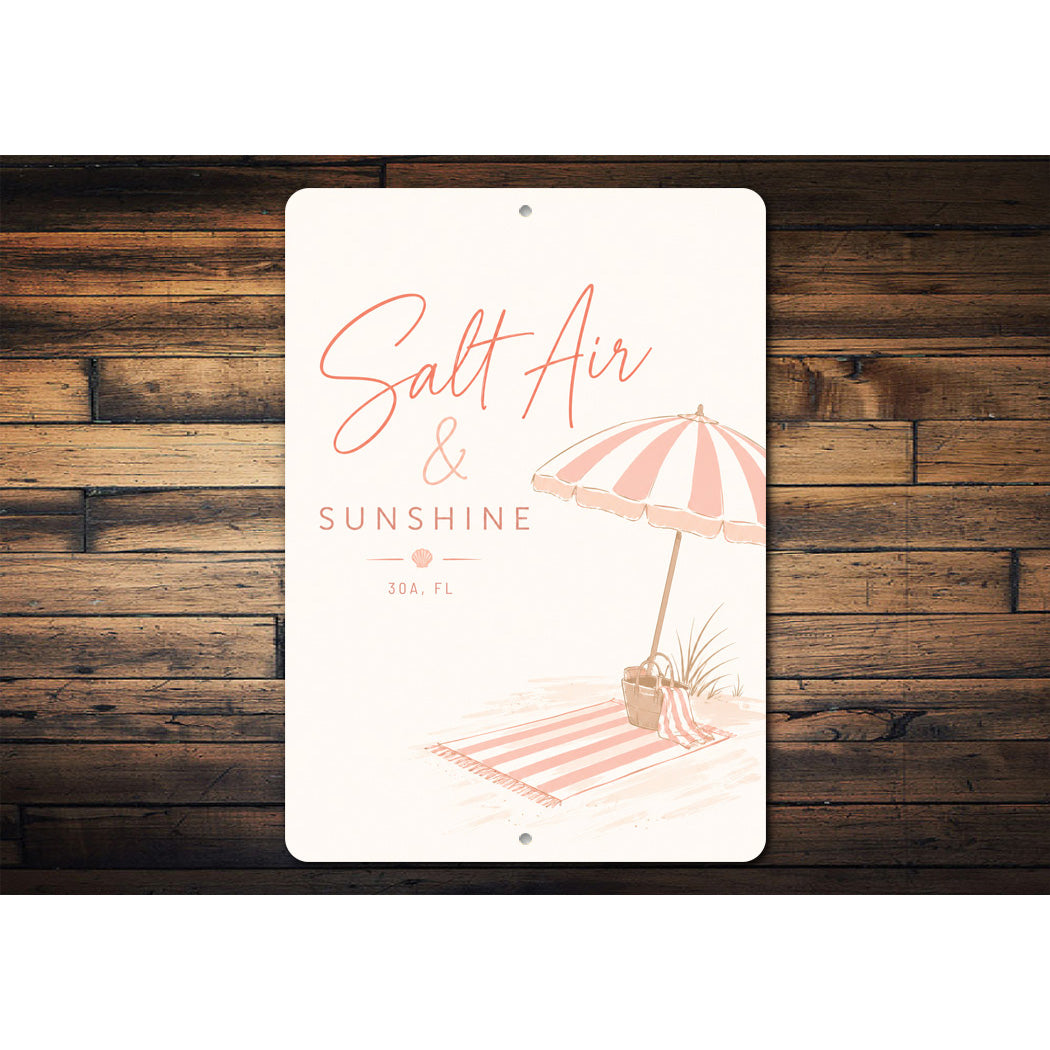 Salt Air & Sunshine Umbrella Sign