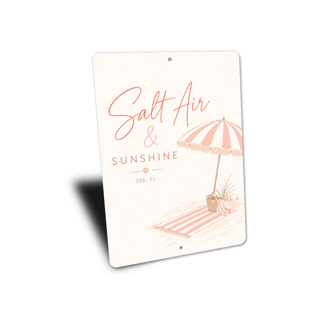 Salt Air & Sunshine Umbrella Sign