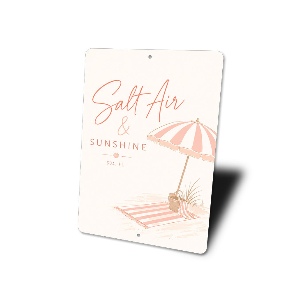 Salt Air & Sunshine Umbrella Sign