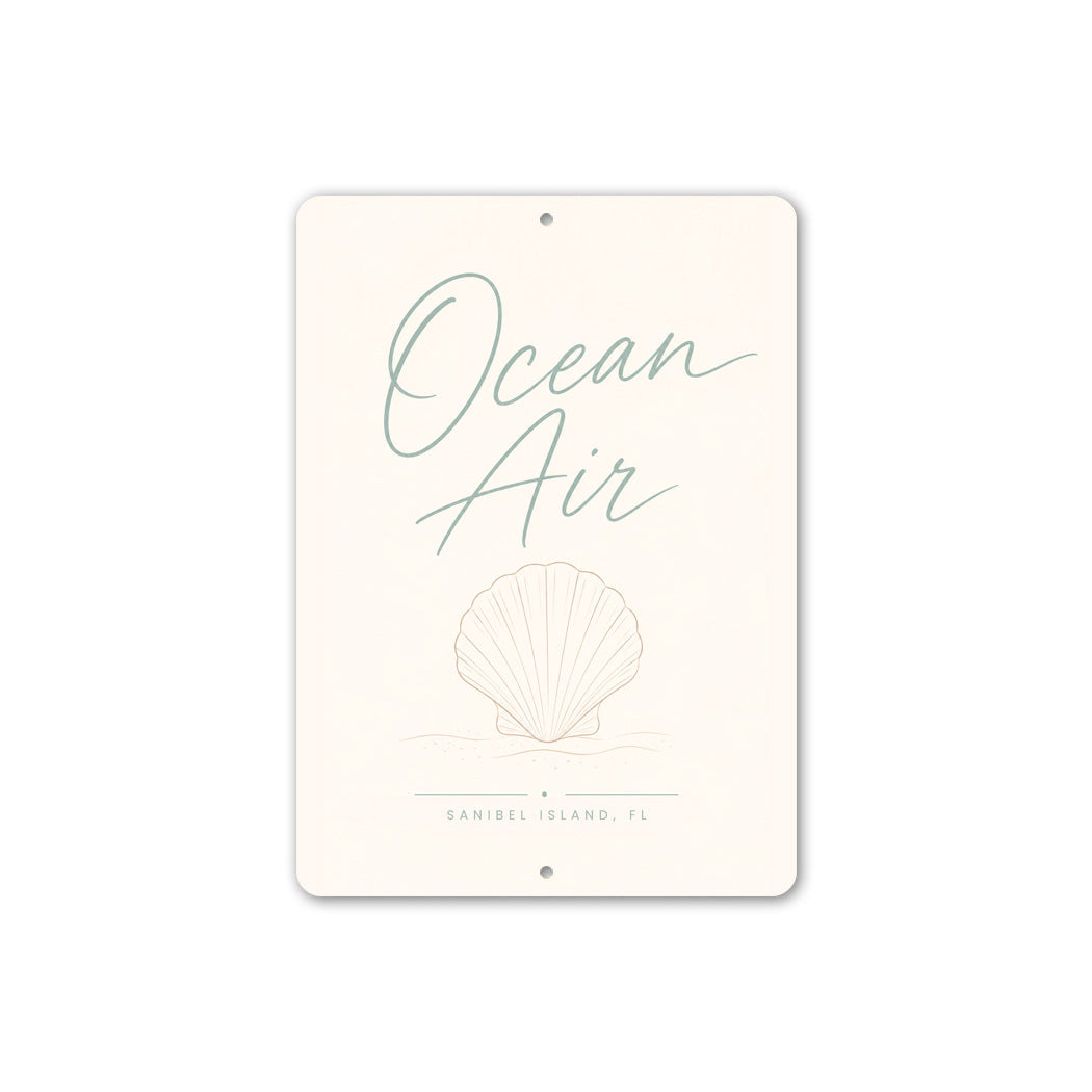 Ocean Air Clam Beach Sand Sign