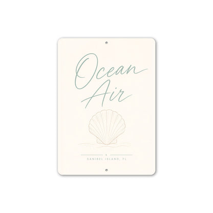 Ocean Air Clam Beach Sand Sign