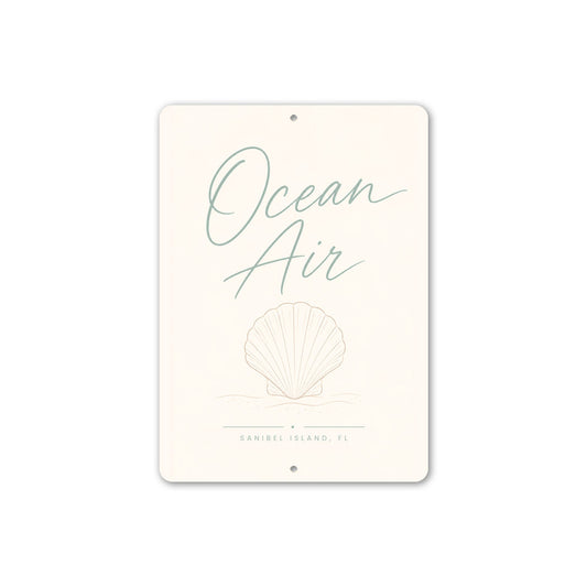 Ocean Air Clam Beach Sand Sign